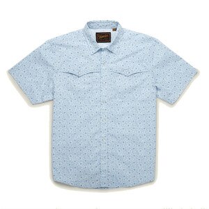 Howler Brothers Open Country Tech Shirt Men's in Little Agave Skyline Blue